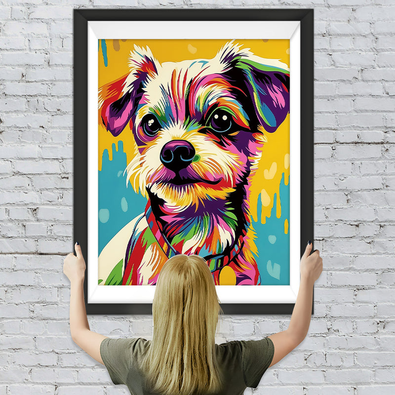 Lächelnder Schnauzer Diamond Painting