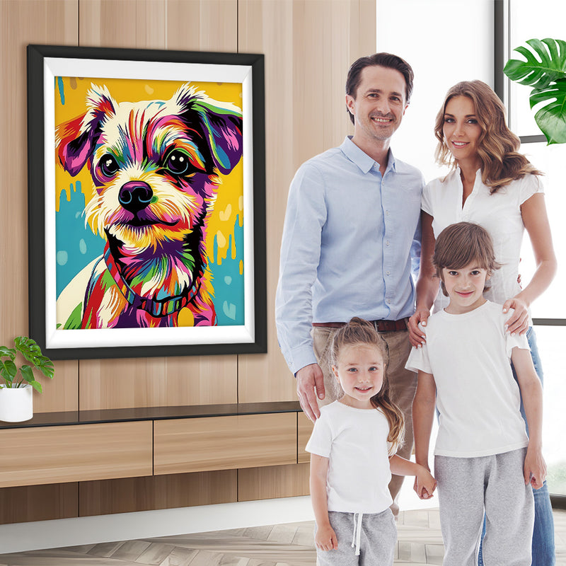 Lächelnder Schnauzer Diamond Painting