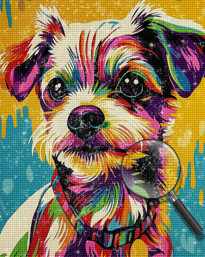 Lächelnder Schnauzer Diamond Painting