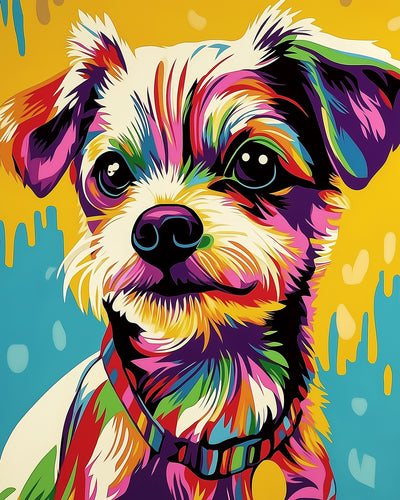 Lächelnder Schnauzer Diamond Painting