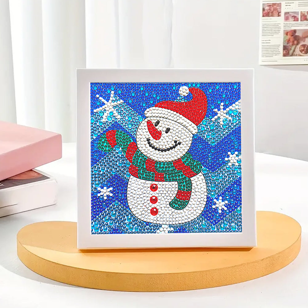 Lächelnder Weihnachtsschneemann Mini-Kristallpünktchen Diamond Painting