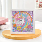 Lächelndes Einhorn Mini-Kristallpünktchen Diamond Painting