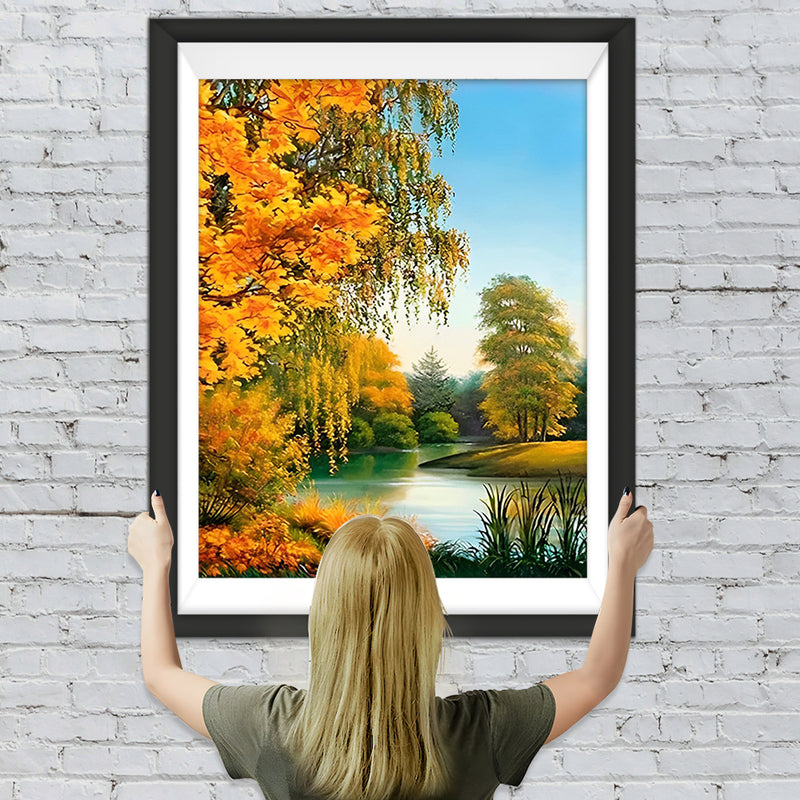 Landschaft Herbst Diamond Painting