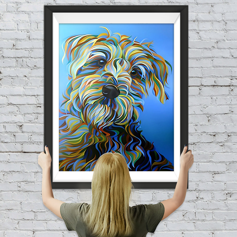 Langhaariger Hund Diamond Painting