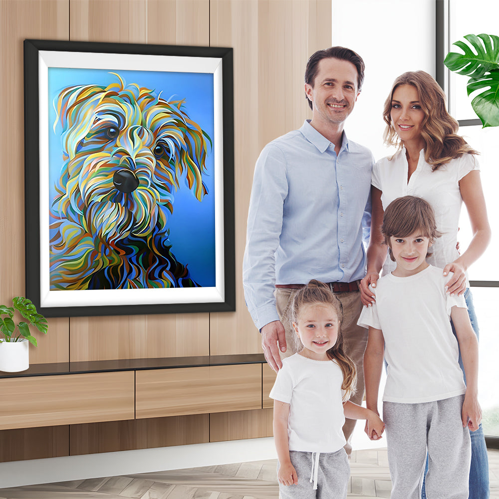 Langhaariger Hund Diamond Painting