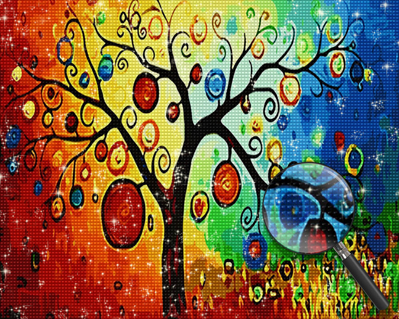 Laternen auf einem Baum Diamond Painting
