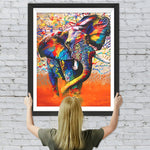 Laufender Elefant Diamond Painting