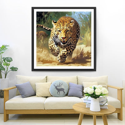 Laufender Leopard Diamond Painting