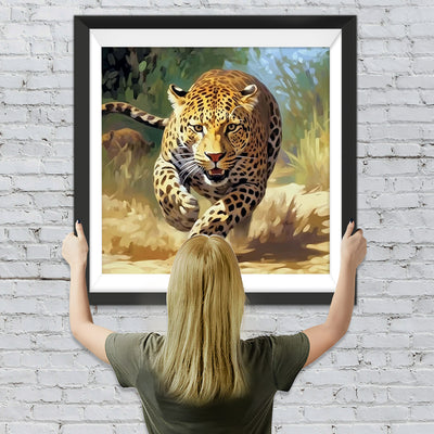 Laufender Leopard Diamond Painting