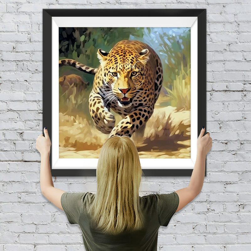 Laufender Leopard Diamond Painting