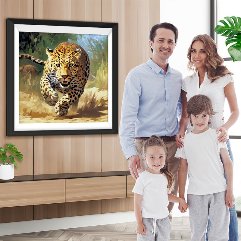 Laufender Leopard Diamond Painting