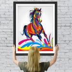Laufendes Buntes Pferd Diamond Painting