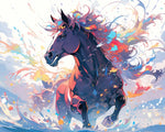 Laufendes buntes Pferd Diamond Painting