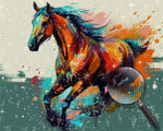 Laufendes Pferd im Aquarellstil Diamond Painting