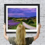 Lavendelfeld und Pfad Diamond Painting