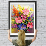 Lebendiger Blumenstrauß Diamond Painting