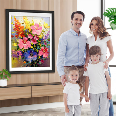 Lebendiger Blumenstrauß Diamond Painting