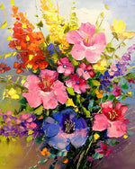Lebendiger Blumenstrauß Diamond Painting