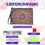 Lebendiges Mandala Diamond Painting Handgelenktasche