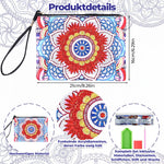 Lebhaftes, farbenfrohes Mandala Diamond Painting Handgelenktasche