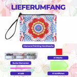 Lebhaftes, farbenfrohes Mandala Diamond Painting Handgelenktasche