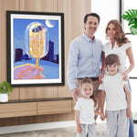 Leckeres Eis und Stadt Diamond Painting