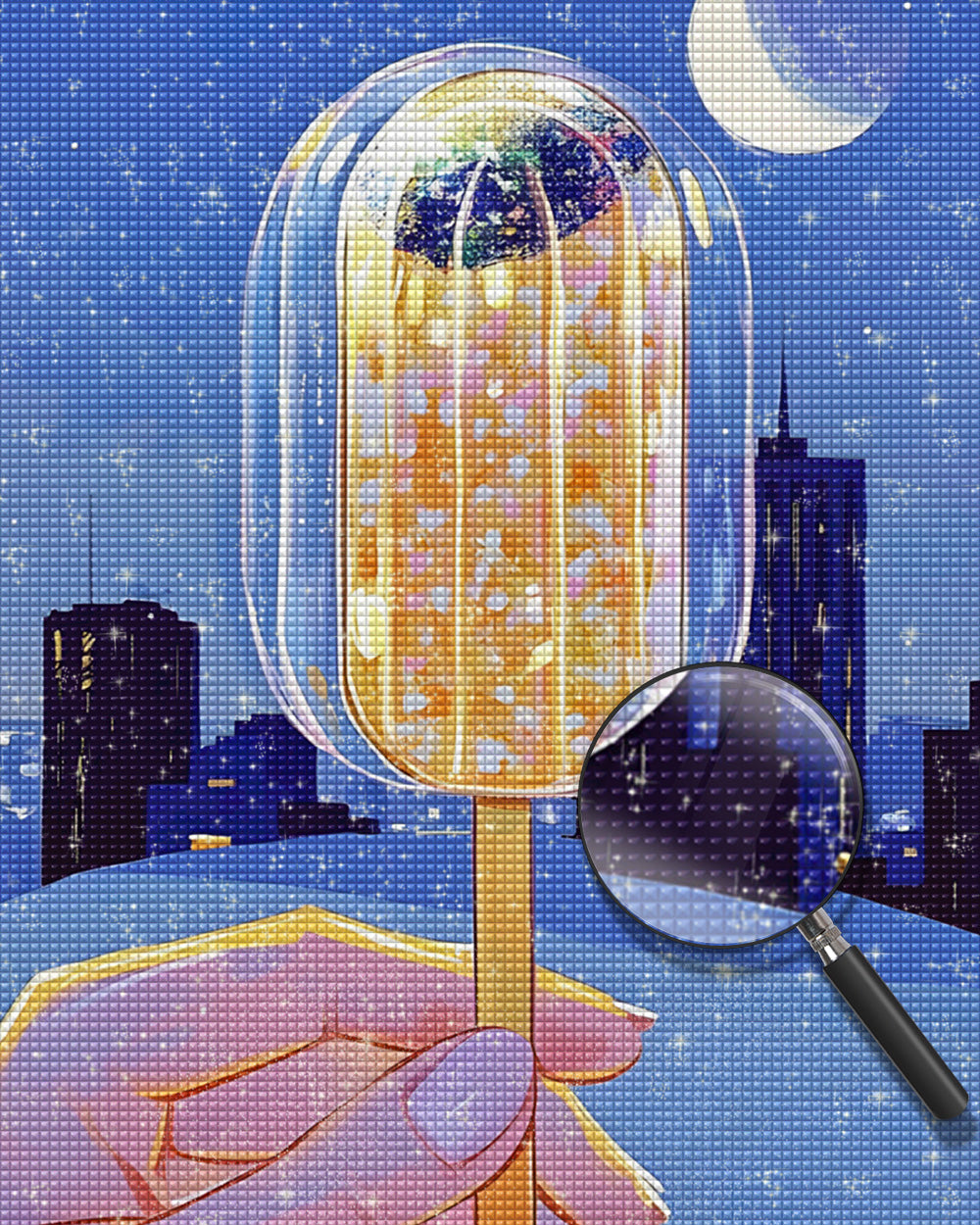 Leckeres Eis und Stadt Diamond Painting