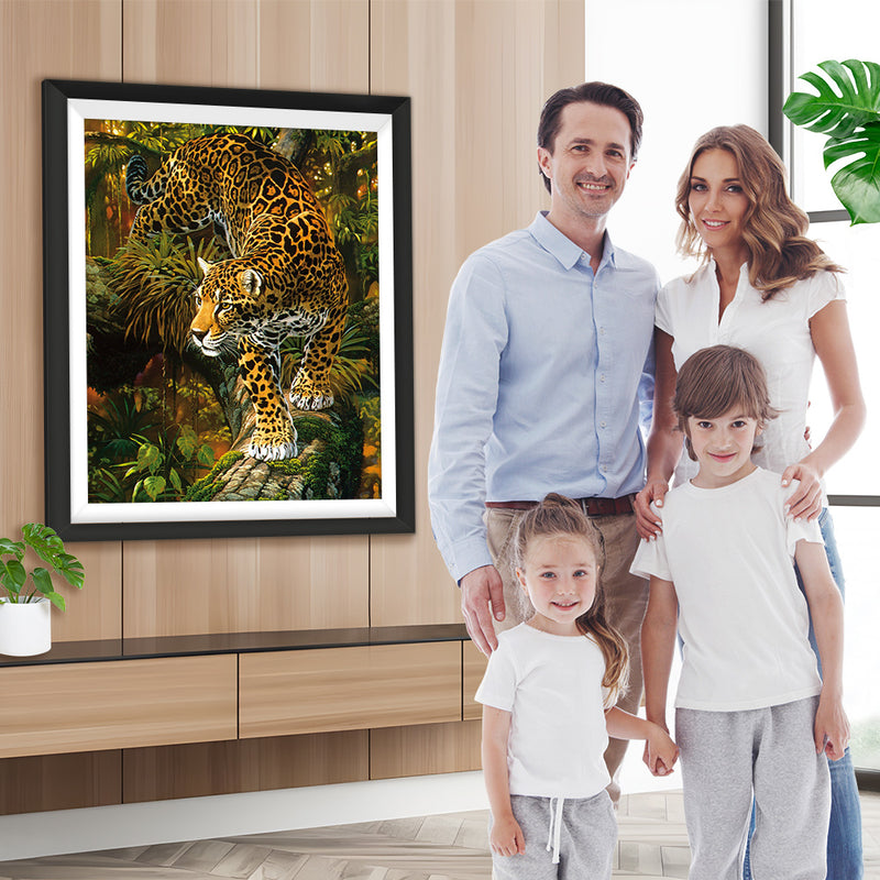 Leopard auf dem Baum Diamond Painting