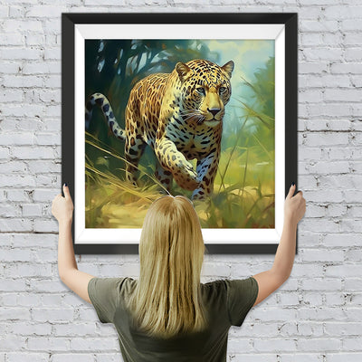 Leopard auf der Jagd Diamond Painting