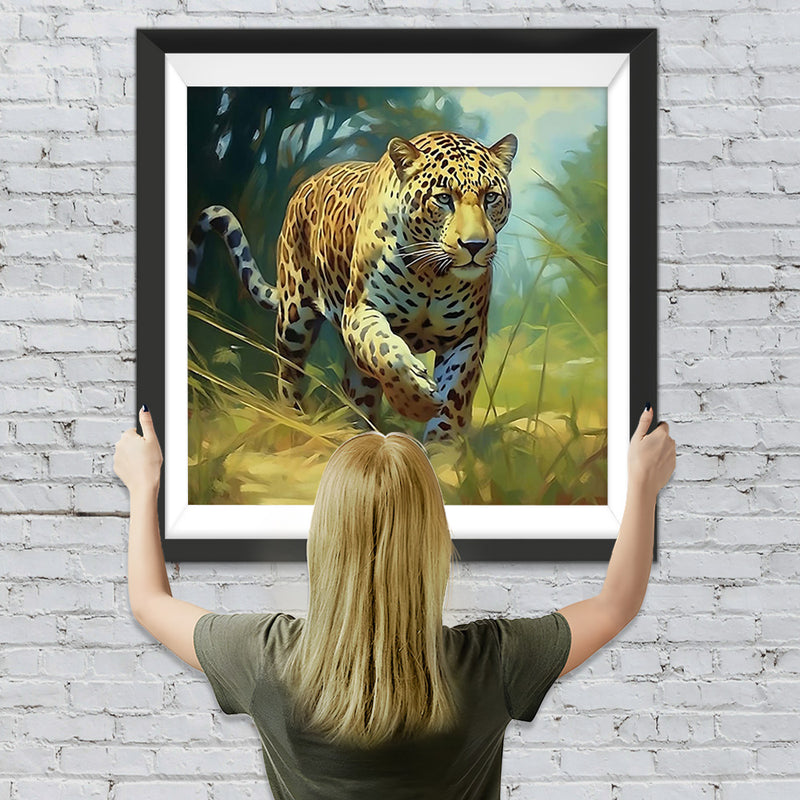 Leopard auf der Jagd Diamond Painting