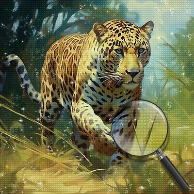 Leopard auf der Jagd Diamond Painting
