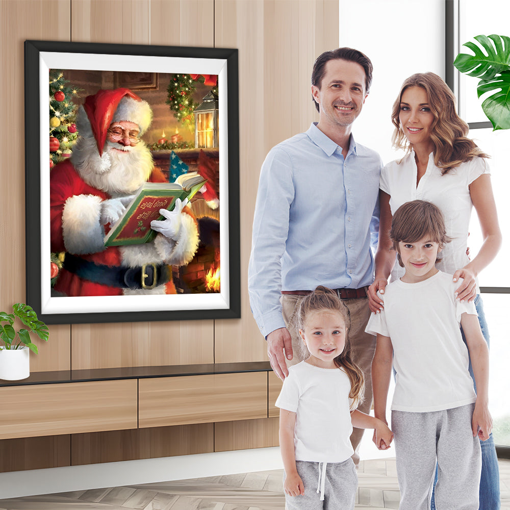 Lesender Weihnachtsmann Diamond Painting