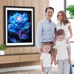 Leuchtend blaue Rose Diamond Painting