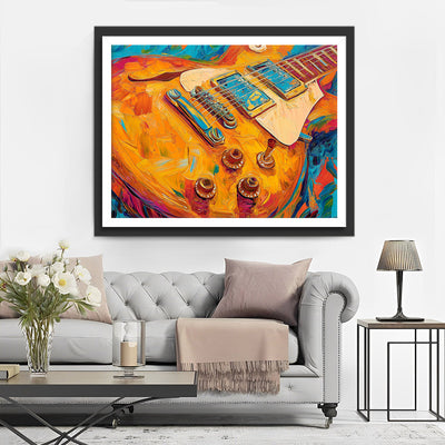 Leuchtend bunte Gitarre Diamond Painting