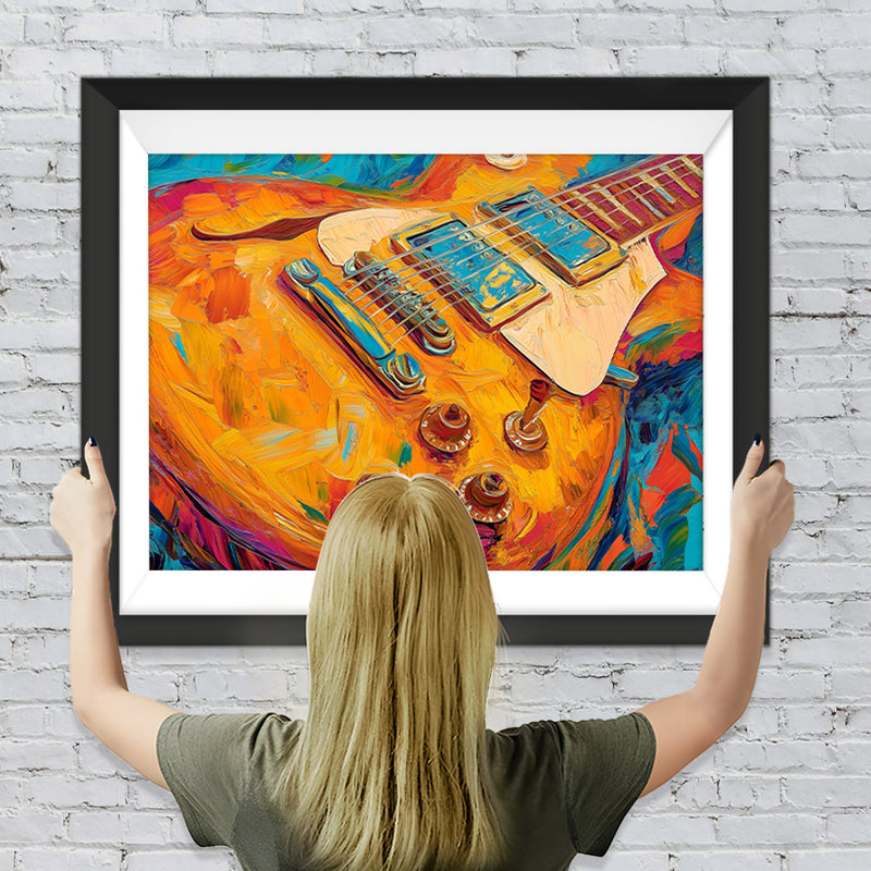Leuchtend bunte Gitarre Diamond Painting