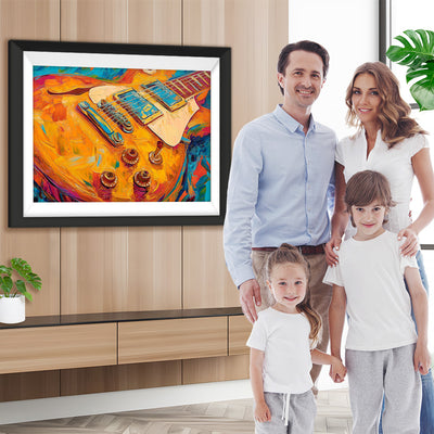 Leuchtend bunte Gitarre Diamond Painting