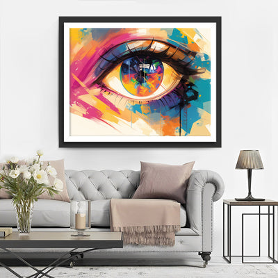 Leuchtend farbiges Auge Diamond Painting