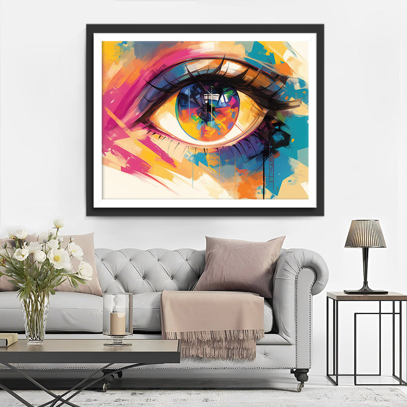 Leuchtend farbiges Auge Diamond Painting