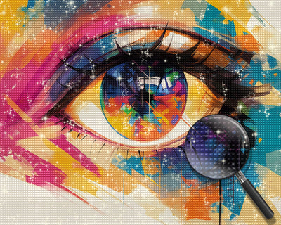 Leuchtend farbiges Auge Diamond Painting
