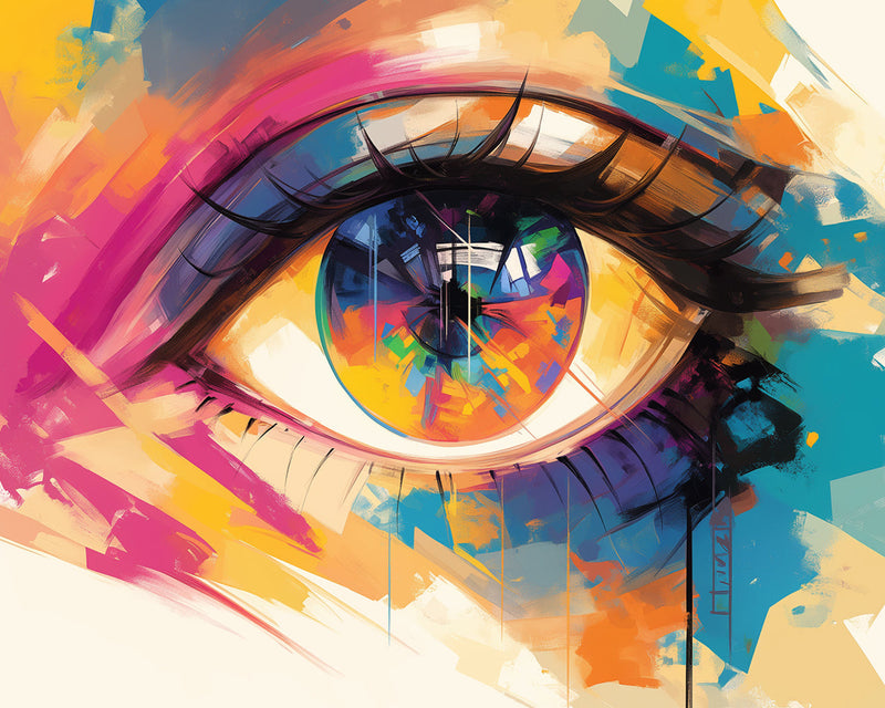 Leuchtend farbiges Auge Diamond Painting