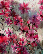 Leuchtend rote Blumen Diamond Painting