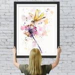 Libelle auf einer Pusteblume Diamond Painting
