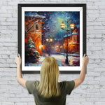 Lichterketten am Heiligabend Diamond Painting