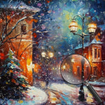 Lichterketten am Heiligabend Diamond Painting