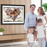 Liebe Herz Blumen Diamond Painting