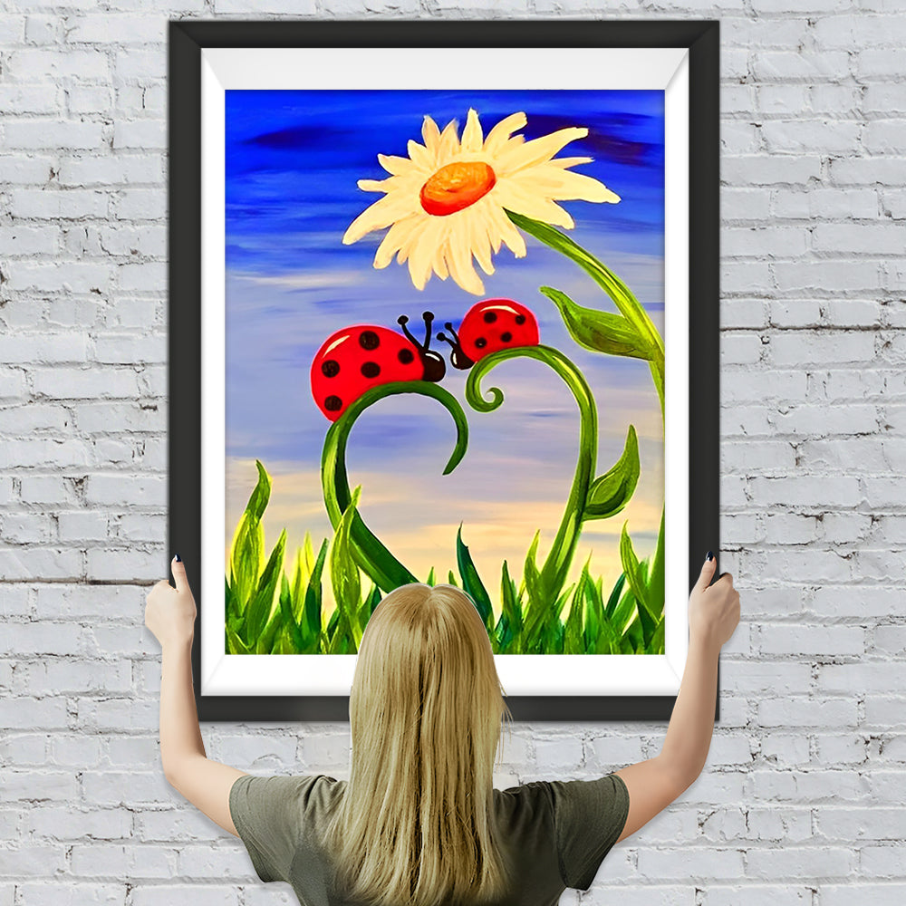 Liebe Käfer Blume Diamond Painting