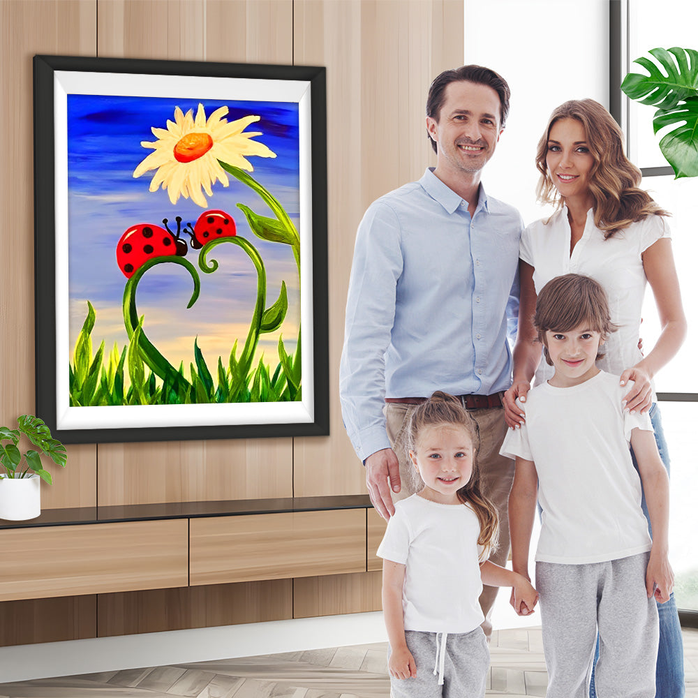 Liebe Käfer Blume Diamond Painting