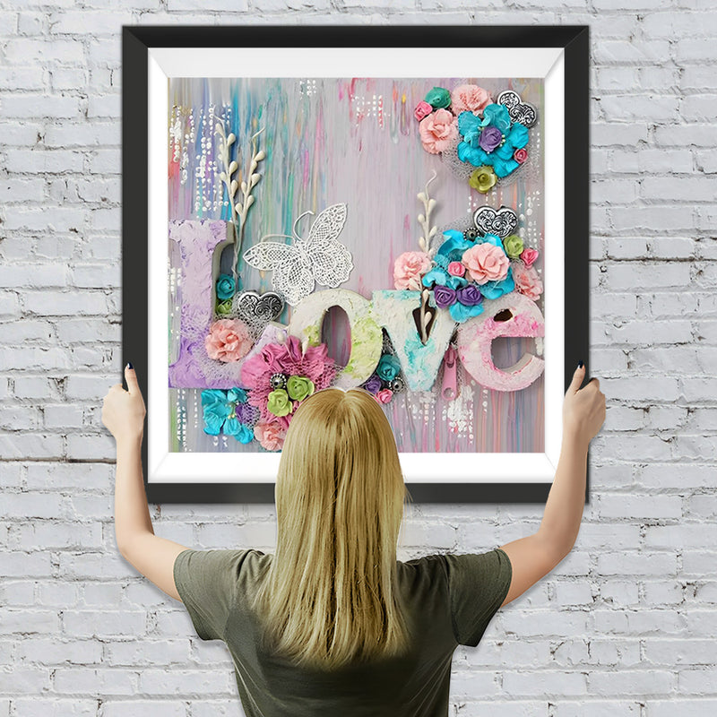 Liebe und Blumen Diamond Painting