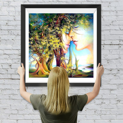 Liebe zwischen Baum und Himmel Diamond Painting