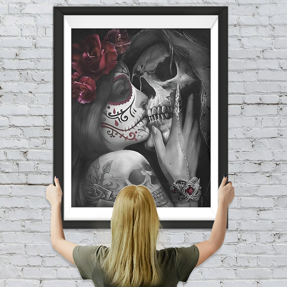 Liebe zwischen Skeletten Diamond Painting
